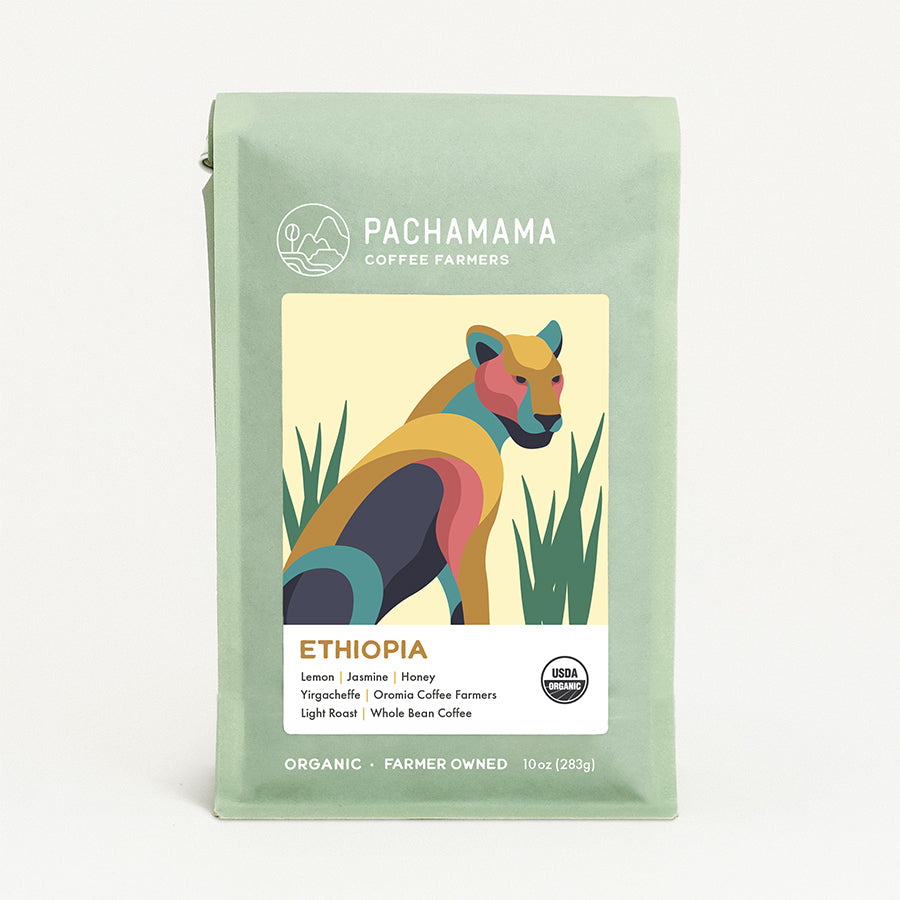Pachamama Ethiopian Coffee | Organic Light Roast Beans | Direct