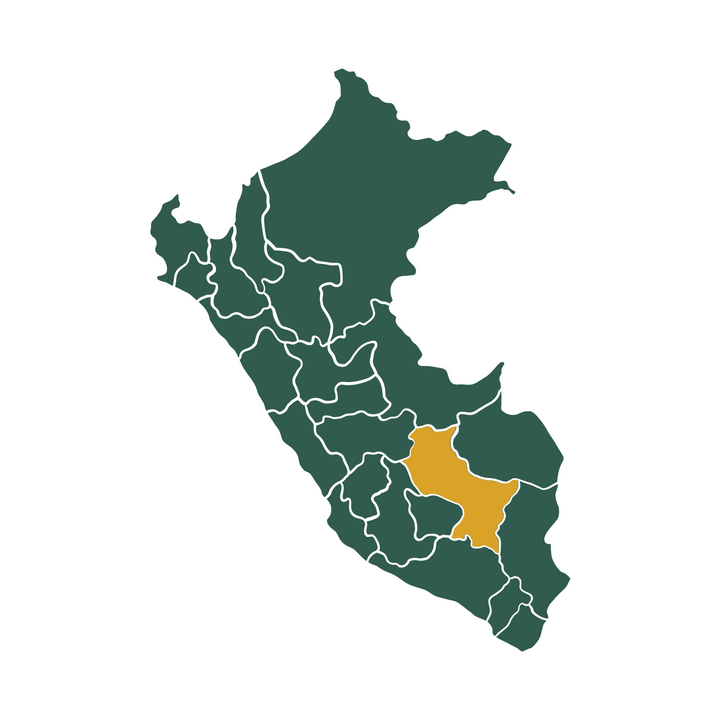 map of peru with Quillabamba region highlighted