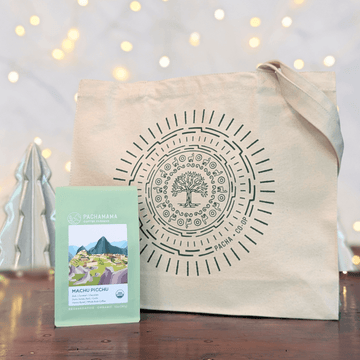 Tote Bundle | Holiday 2024 | 10 oz Organic Roasted Coffee Beans + Canvas Mandala Tote Bag